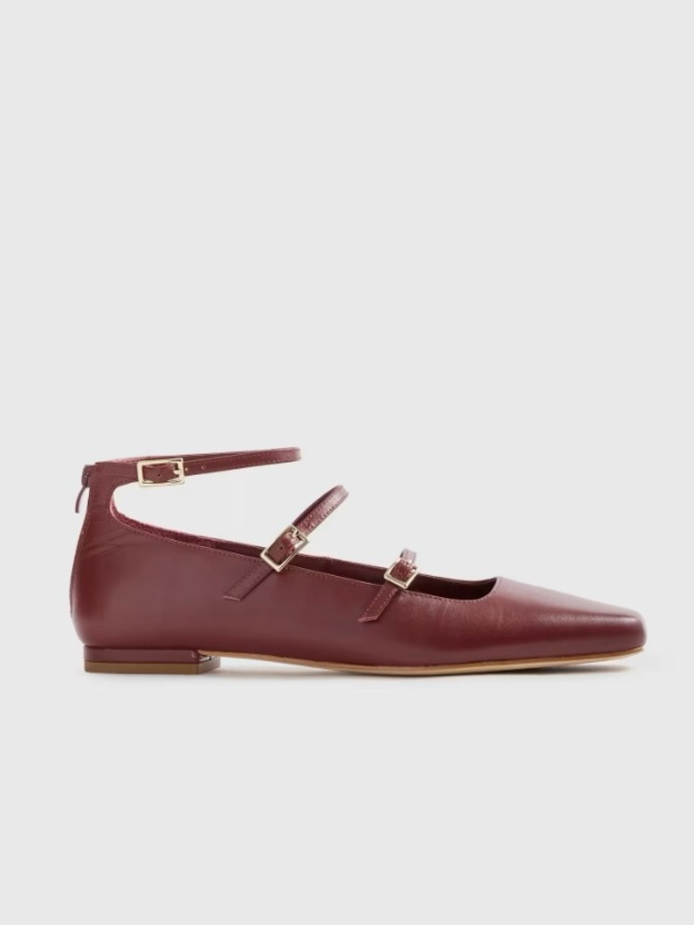 Quince Italian Leather Strappy Ballet Flat